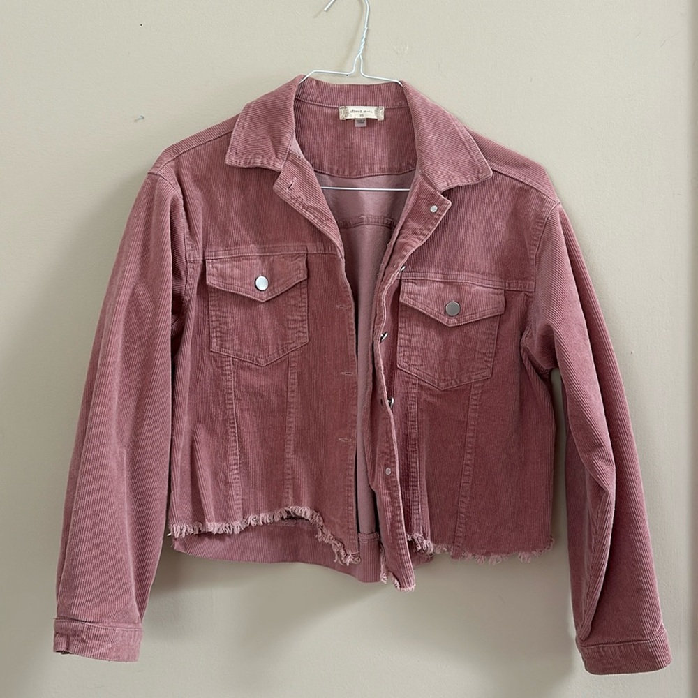 Altar’d State Pink Corduroy Jacket